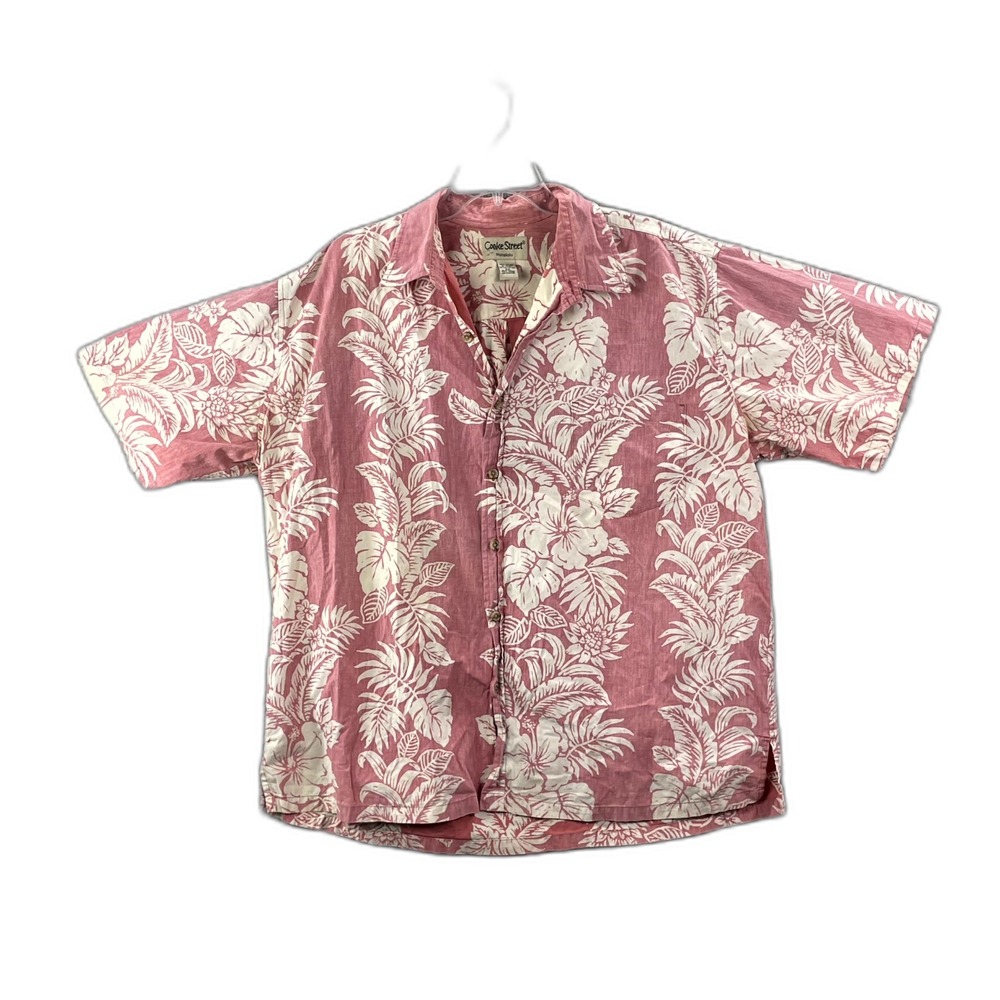 Cooke Street Honolulu Hawaiian Shirts Mens‎ 2XL Plum Tropical Print Button Up